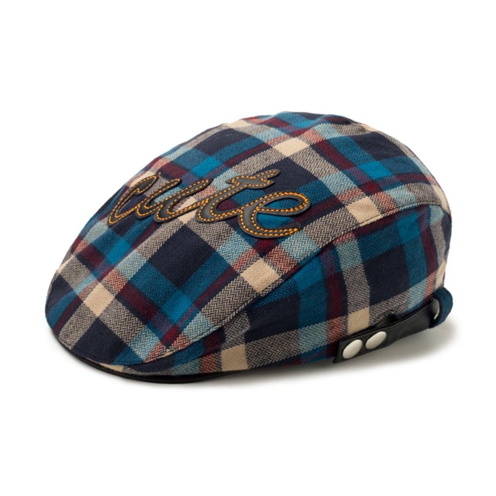 Party Plaid Hat Blue