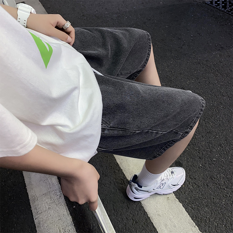 Men's Loose Straight Casual Denim Shorts