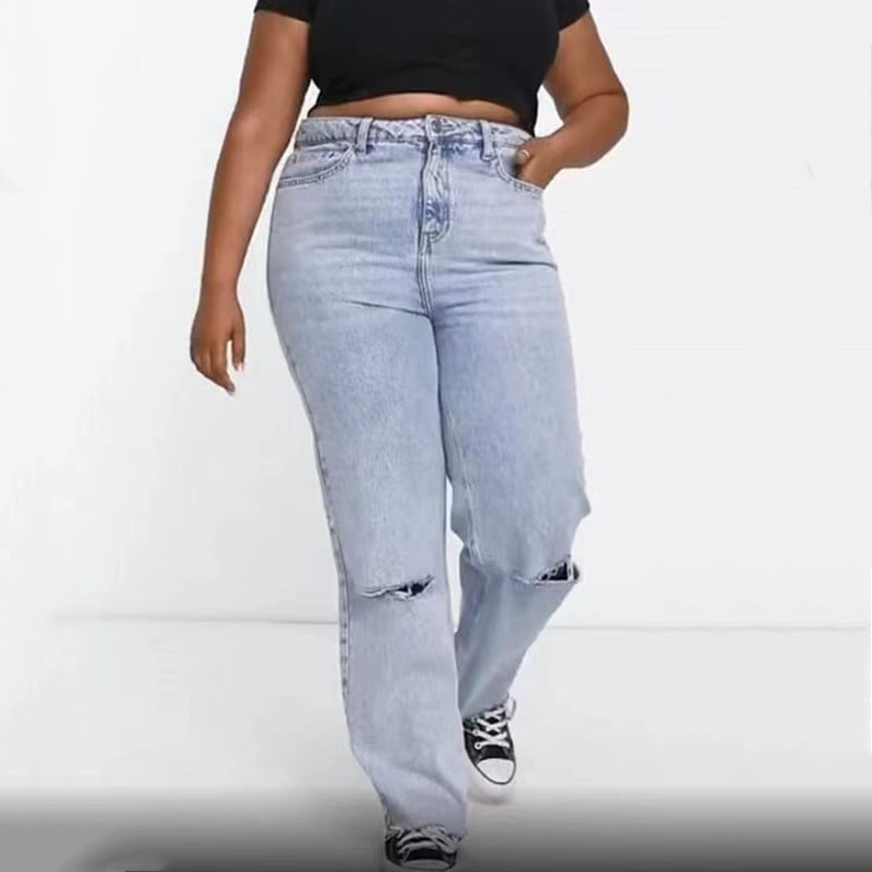 Plus Size Fashion Jeans Image 4
