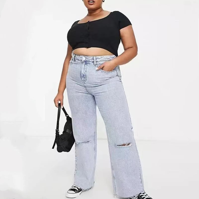 Plus Size Fashion Jeans Image 3