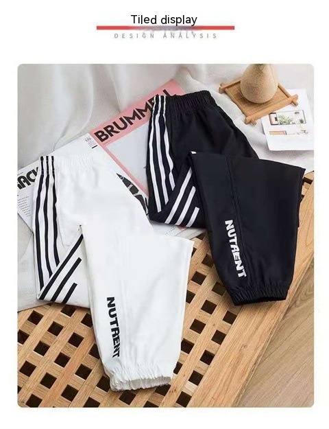 Boys' Ice Silk Summer Sports Quick-drying Pants 8