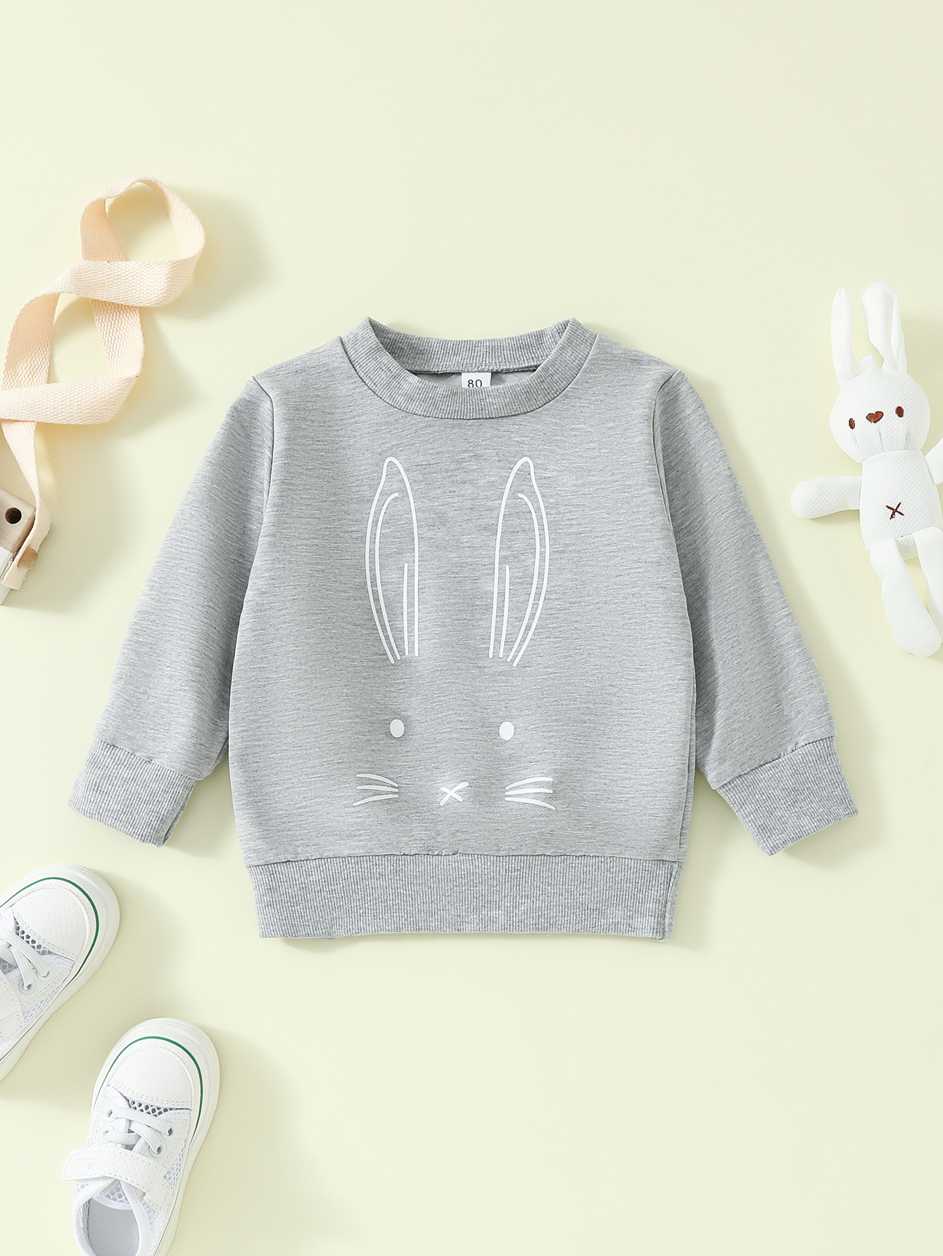 Girls' Popular Sweatshirt Rabbit Pattern 4