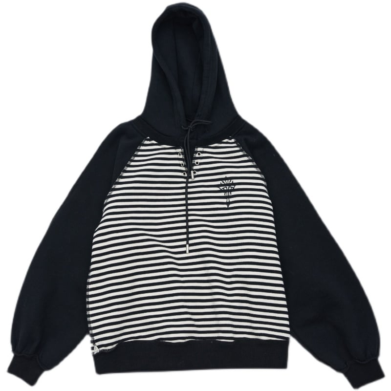 Loose Fleece Fake Two Piece Hoodie - Image 1
