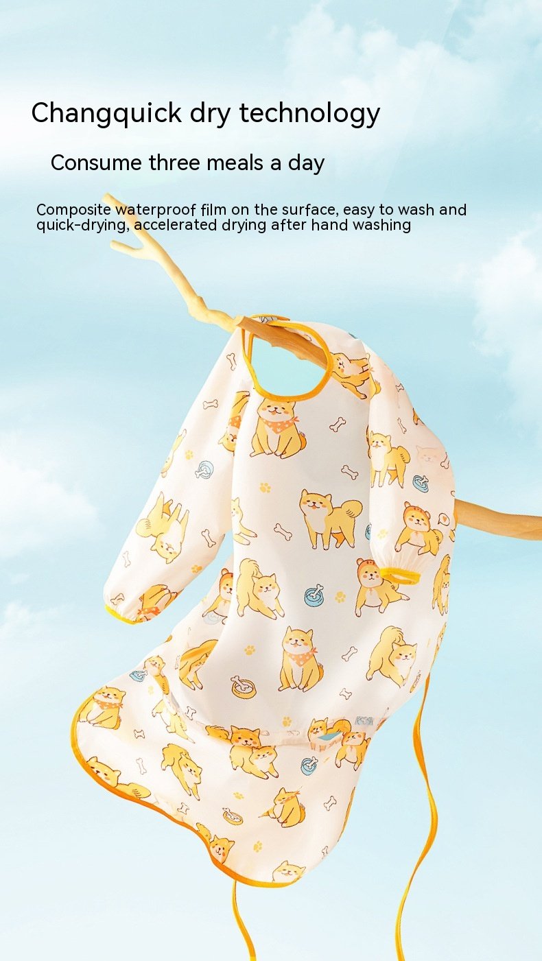 Dining Chair Overclothes Baby Eating Bib Leo Dinosaur