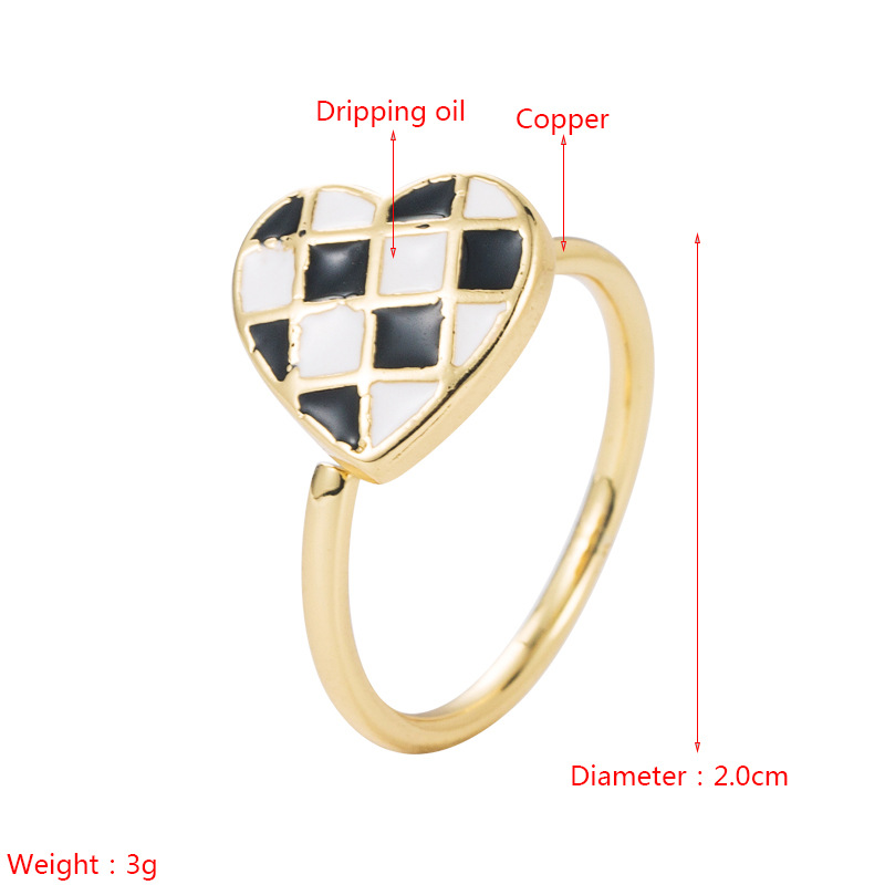 Copper-plated Gold Micro Inlaid Zircon Rotatable Ring