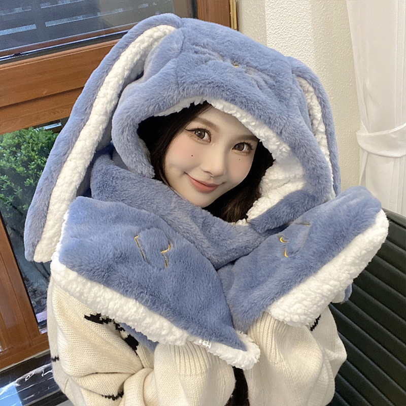 Big Long Rabbit Ears Hat and Scarf 3