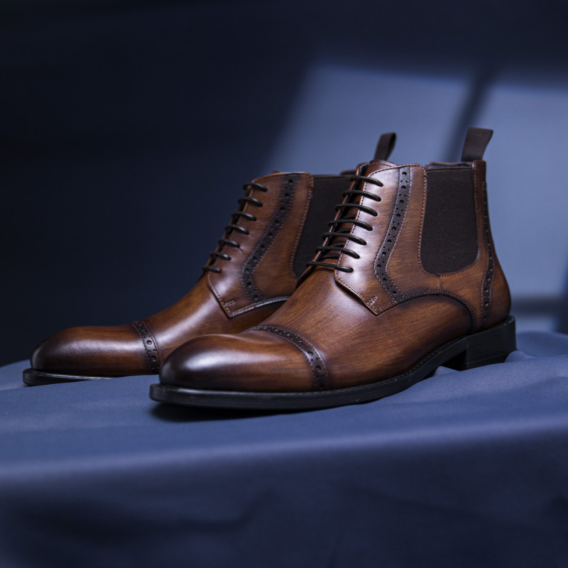 Men's Pointed Toe Retro Martin Boots 7