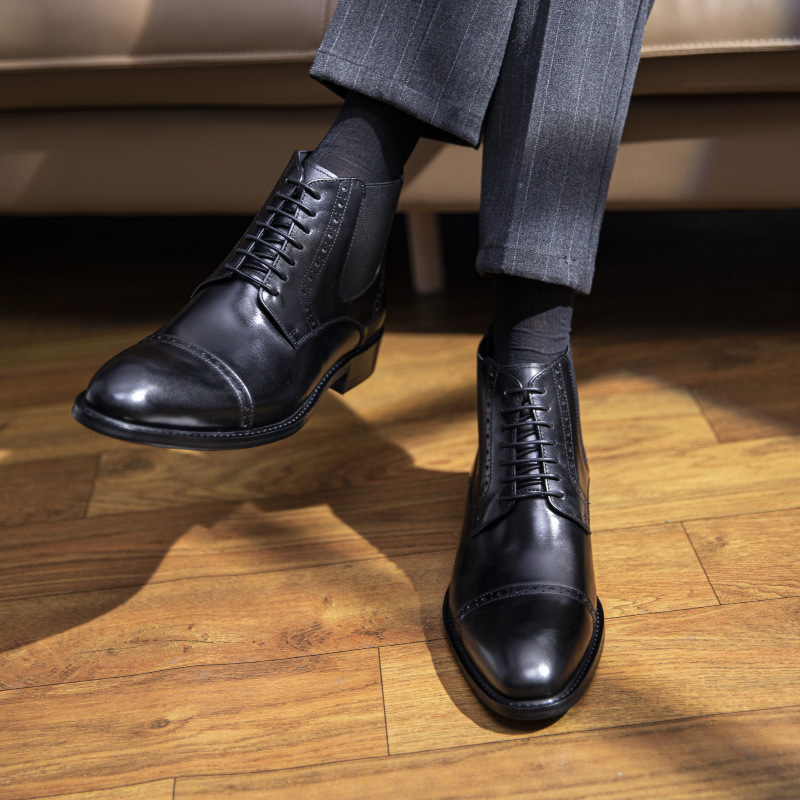 Men's Pointed Toe Retro Martin Boots 9