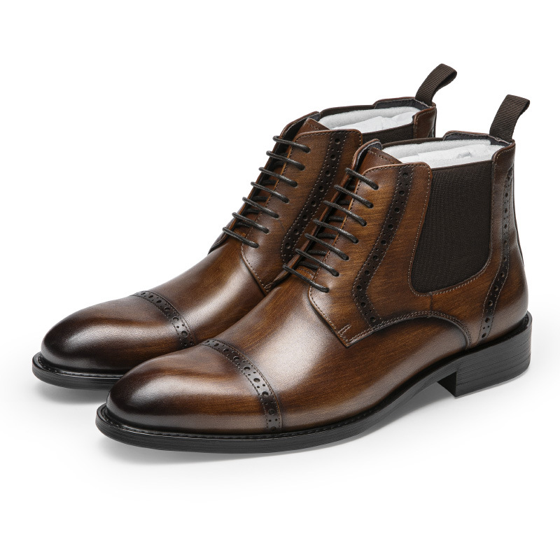 Men's Pointed Toe Retro Martin Boots 8