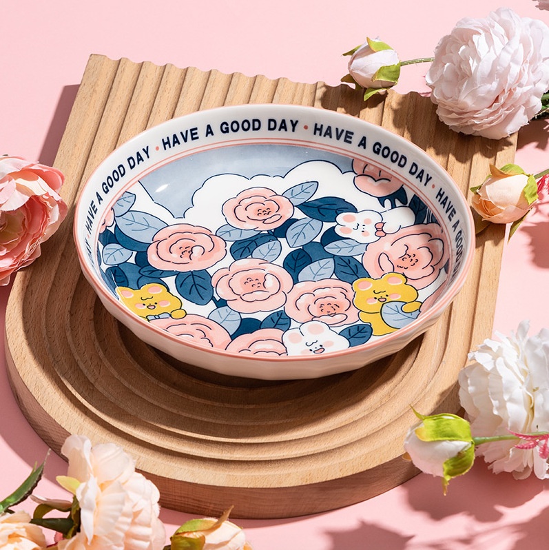 Rose Underglaze Bowl 5