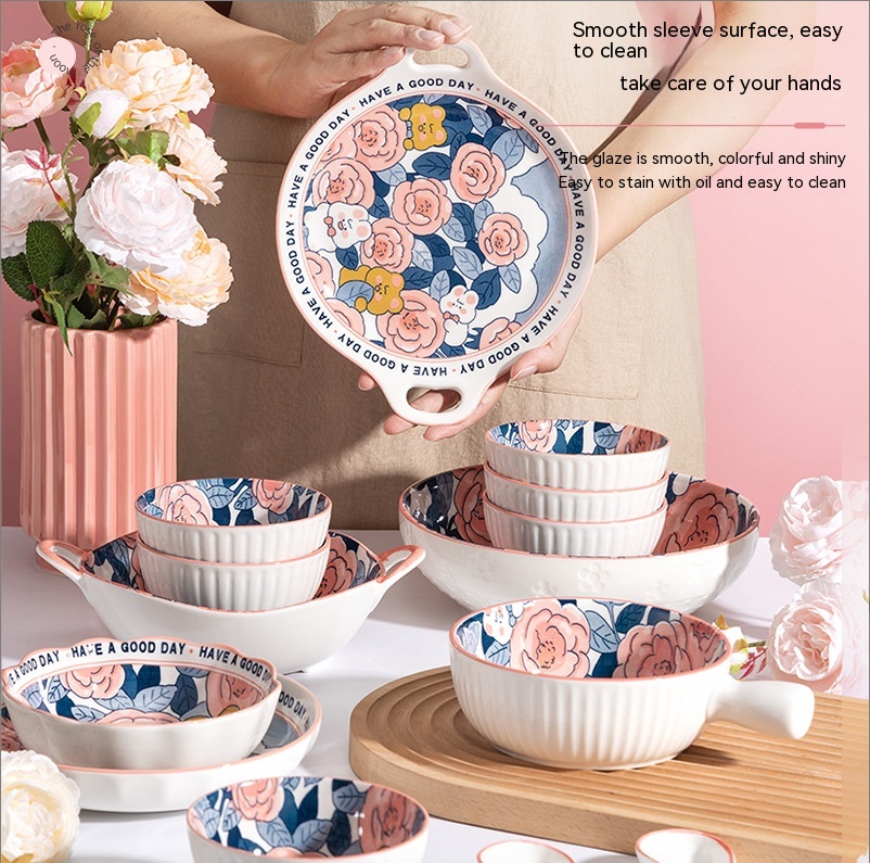 Rose Underglaze Bowl 4
