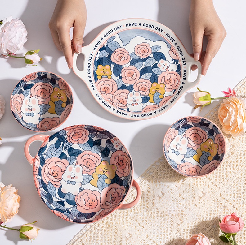 Rose Underglaze Bowl 6