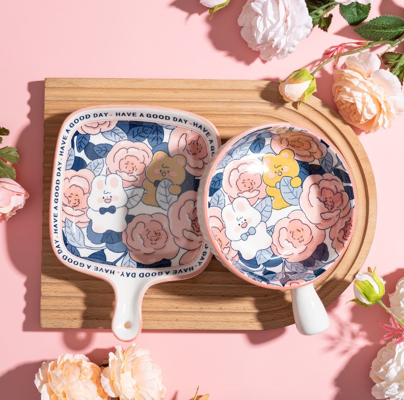 Rose Underglaze Bowl 1