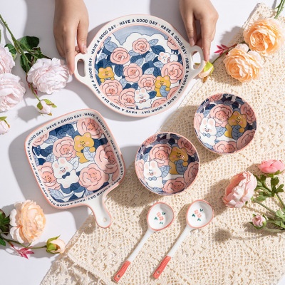 Rose Underglaze Bowl 9