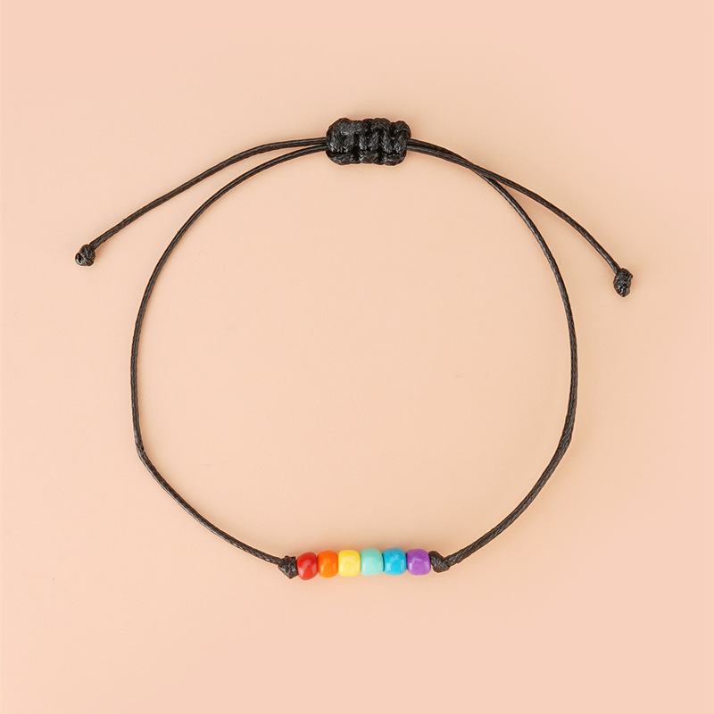 Rainbow Color Bead Bracelet 1