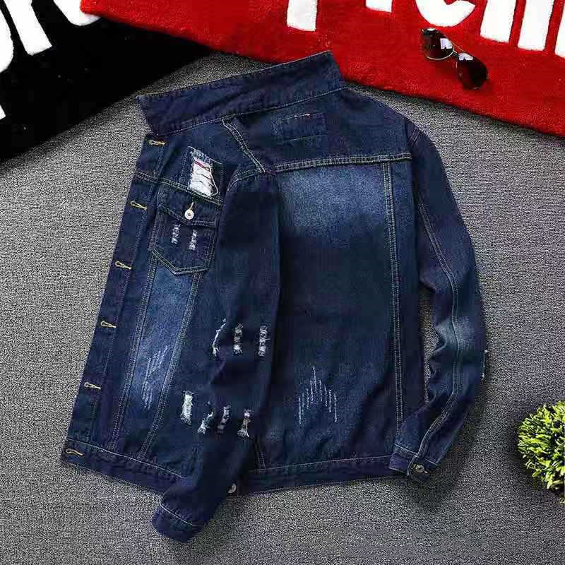 Men's Fashion Casual Denim Slim-fit Coat 4