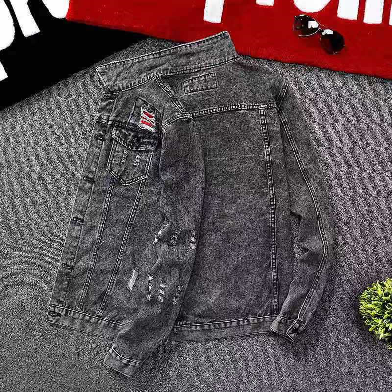 Men's Fashion Casual Denim Slim-fit Coat 1