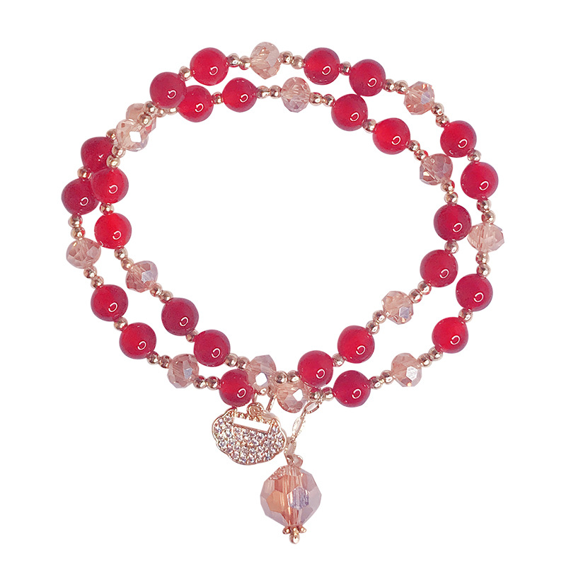 Longevity Lock Strawberry Quartz Garnet Bracelet Image 4