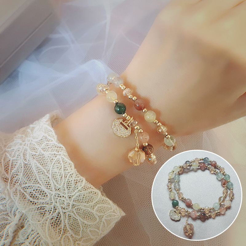 Longevity Lock Strawberry Quartz Garnet Bracelet Image 5