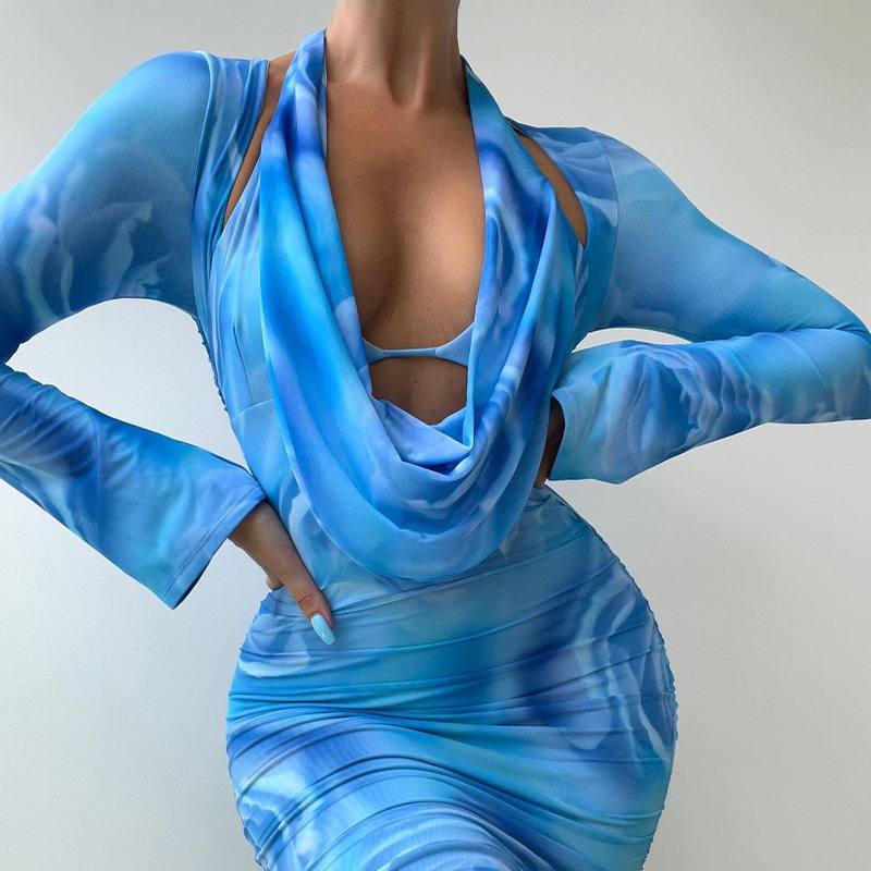 Sky Blue Dress Front View
