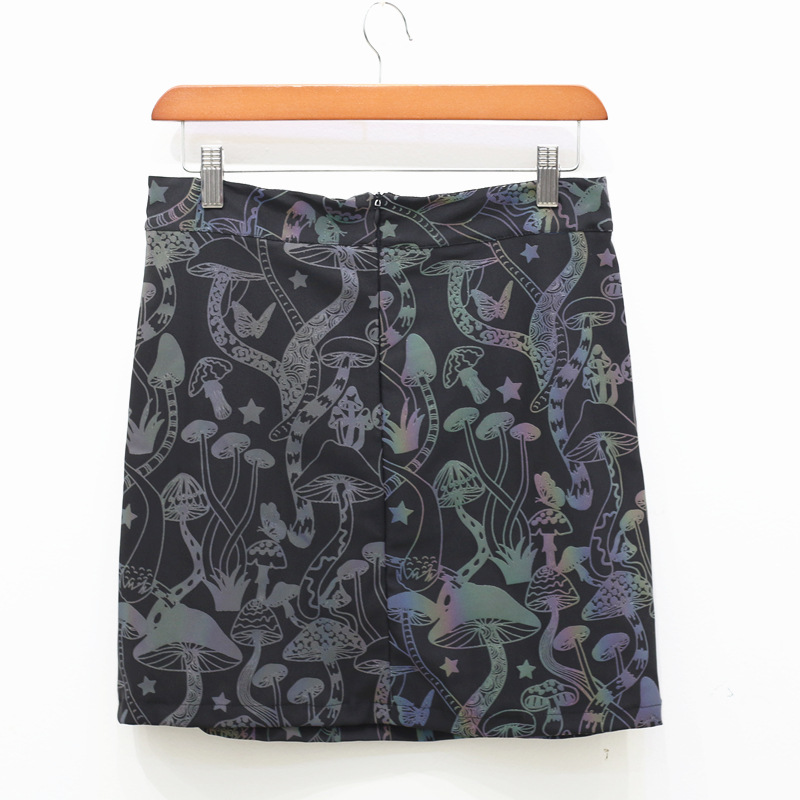 Colorful Mushroom Reflective Skirt