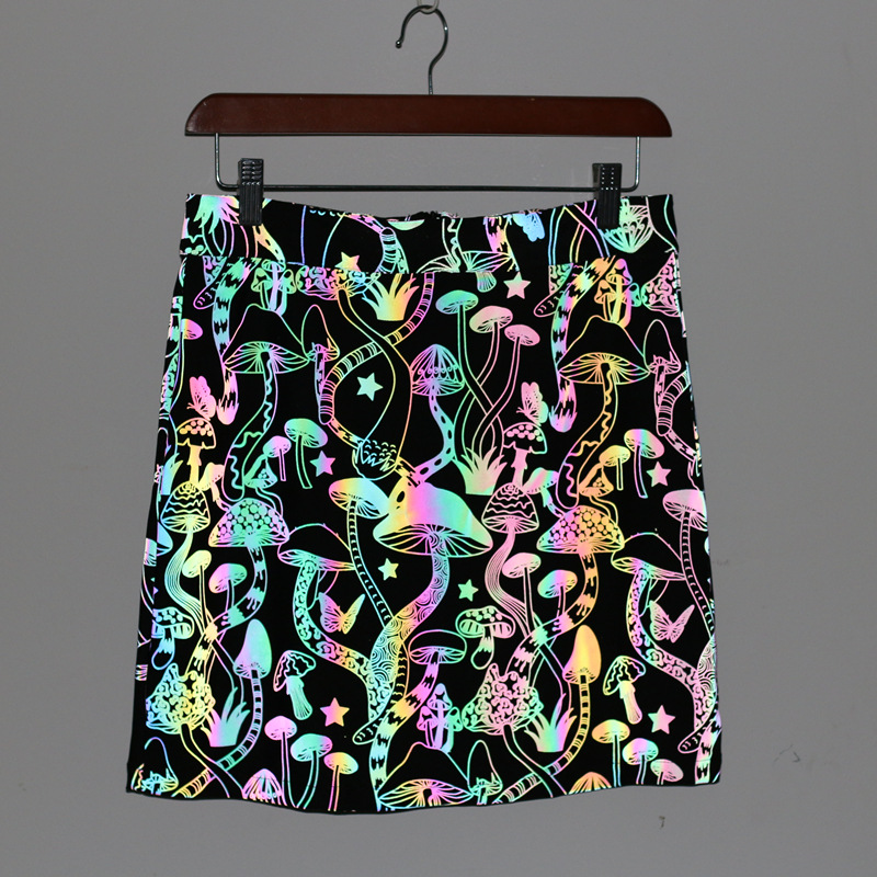 Colorful Mushroom Reflective Skirt