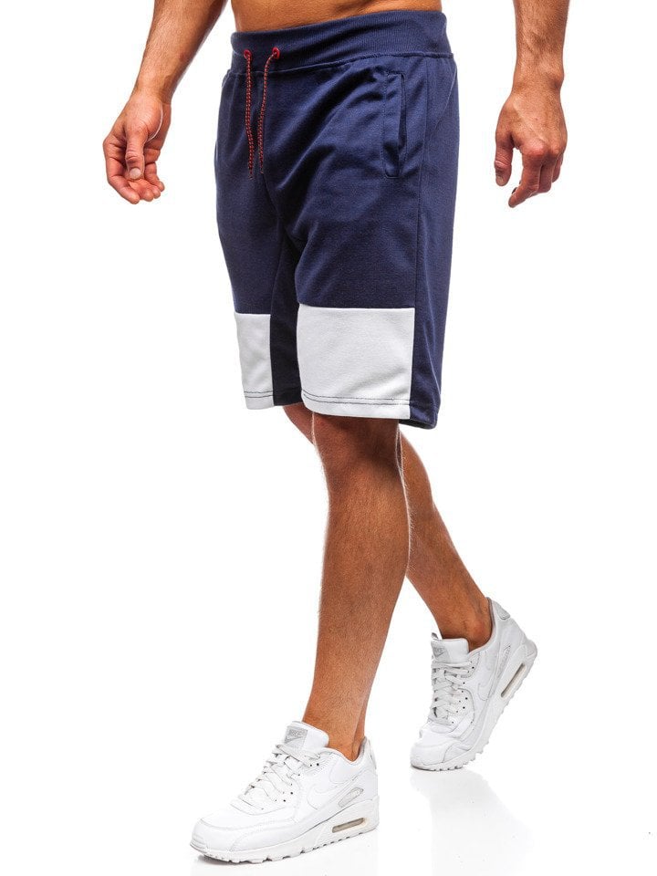 Fashion Stitching Drawstring Sports Shorts