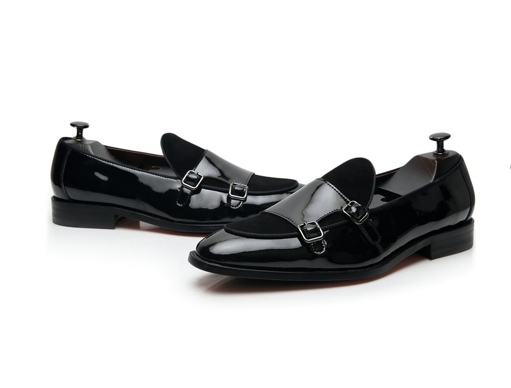Black Buckle Monk Shoes - Image 4