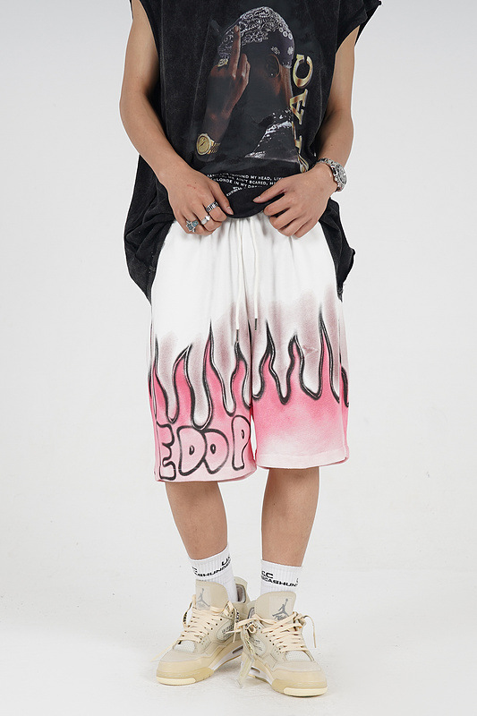 European and American Street Flame Graffiti Sports Shorts 5