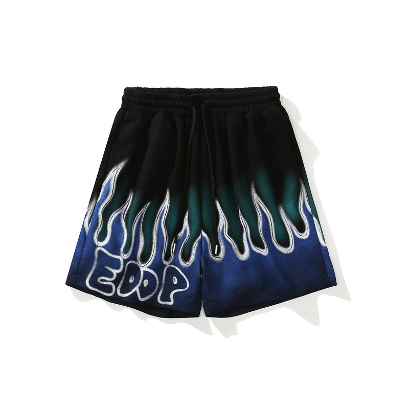 European and American Street Flame Graffiti Sports Shorts 9