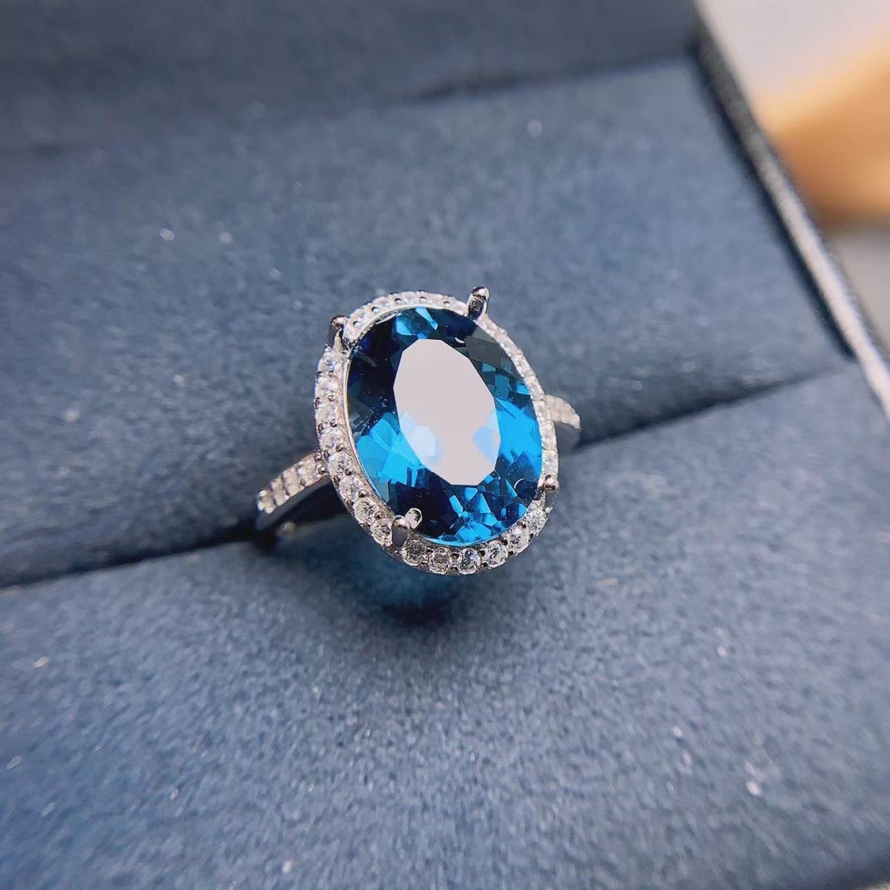 Natural London Blue Topaz Ring Image 5