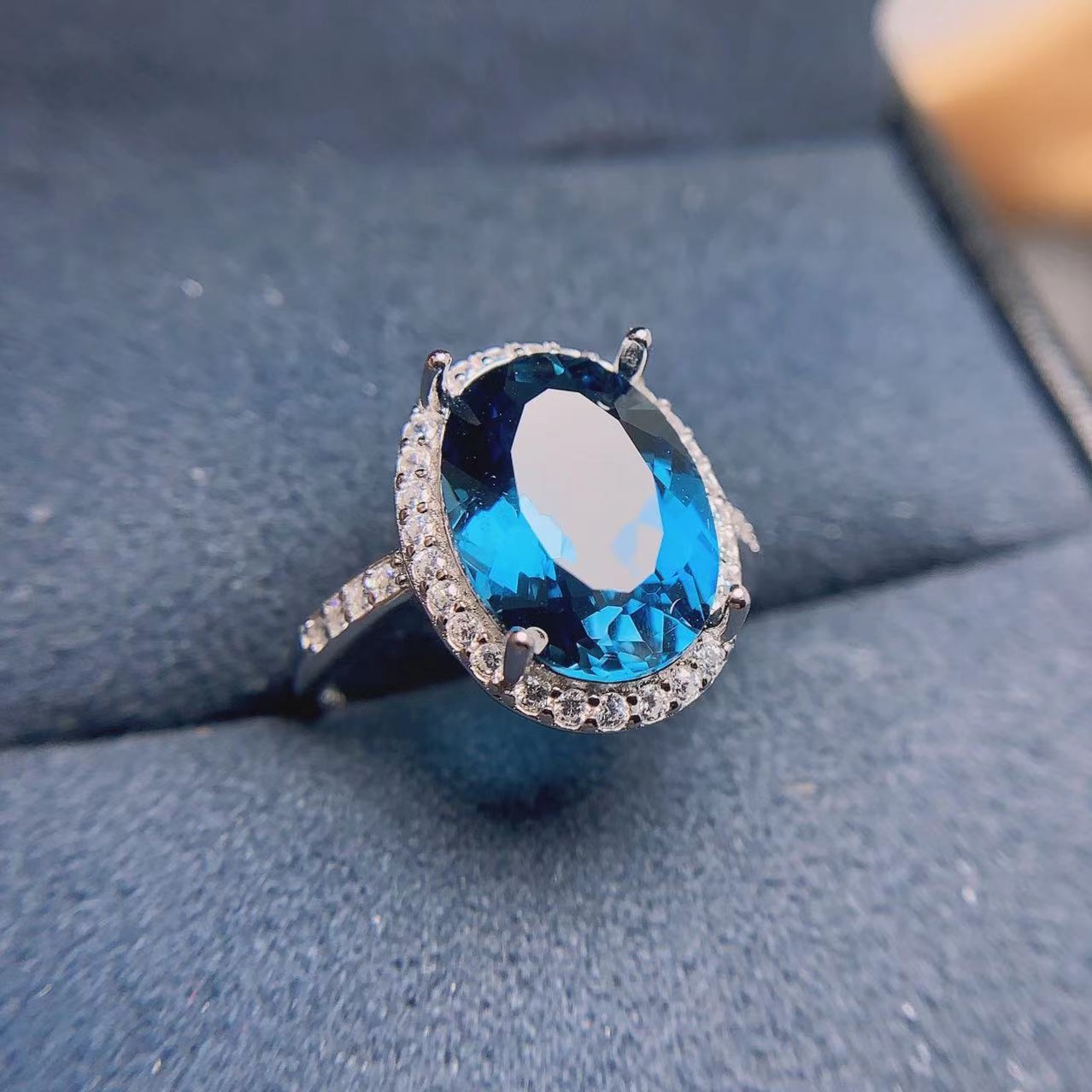Natural London Blue Topaz Ring Image 2