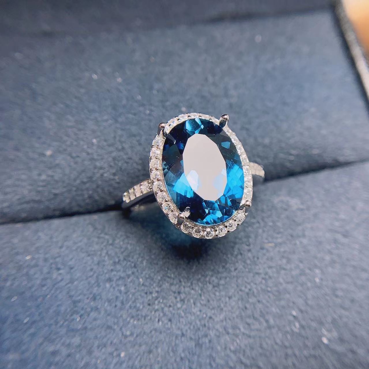 Natural London Blue Topaz Ring Image 3