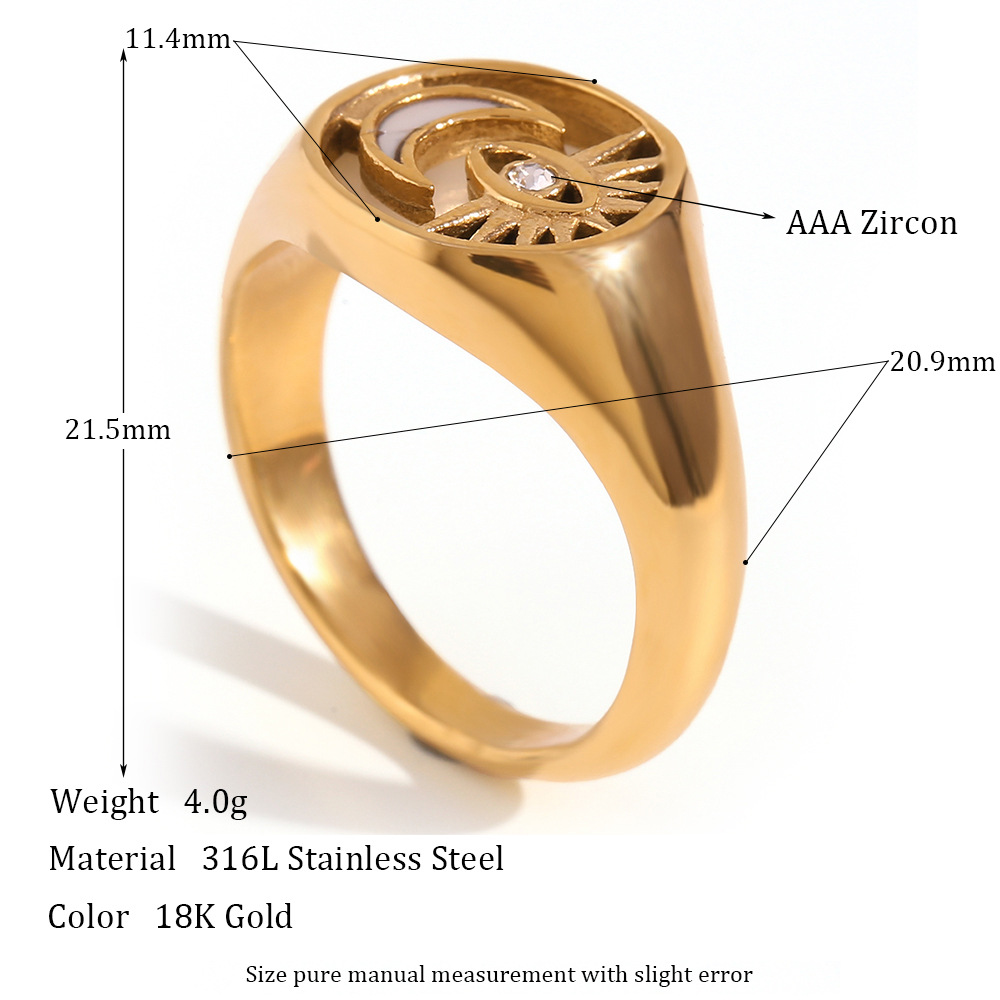 Sun Moon Eye Ring Image 1
