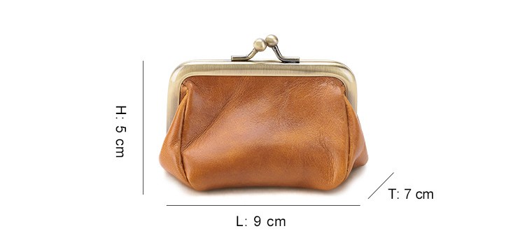 Leather Handmade Mini Storage Coin Purse Image 1