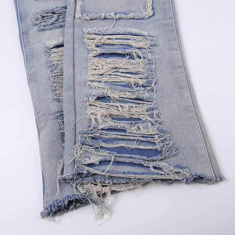 Denim Leg Warmers Back View