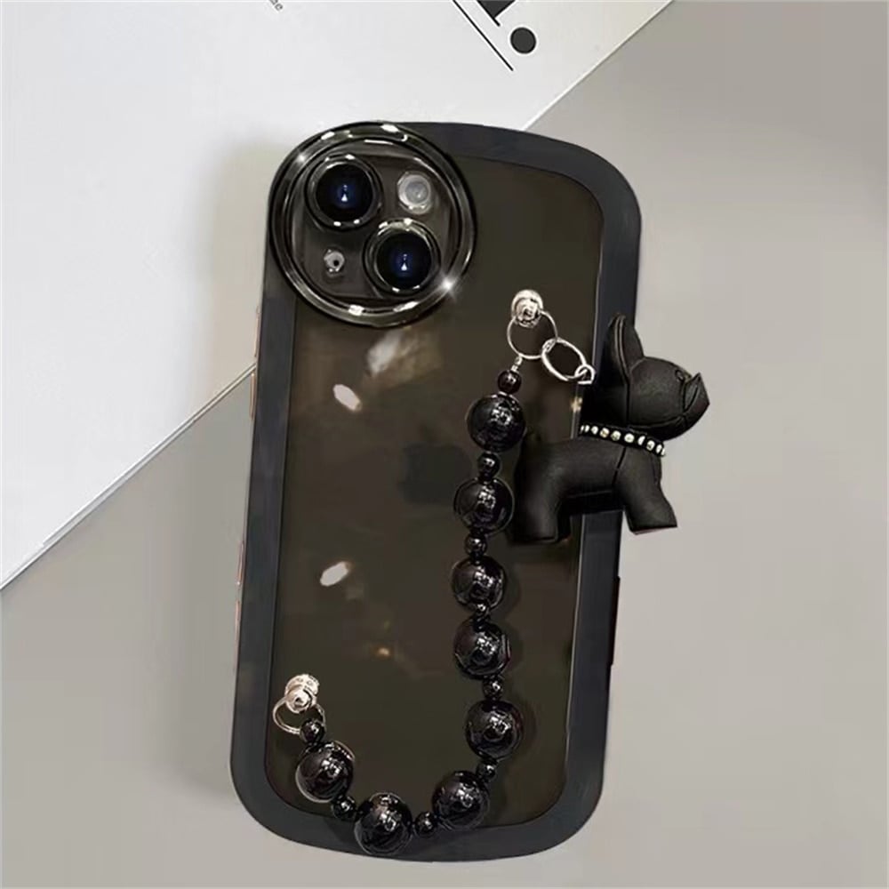 Transparent Black Dog Bracelet Phone Case Image 6