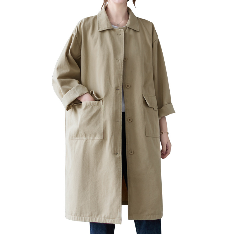 Simple Artistic Turn-down Collar Coat - Image 2