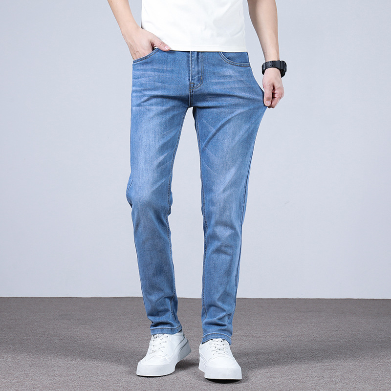 Men's Fashion Slim Straight Stretch Jeans - Detail