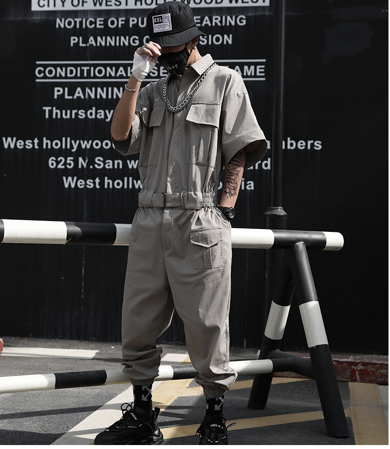 Japanese Functional Style Overalls Image 3