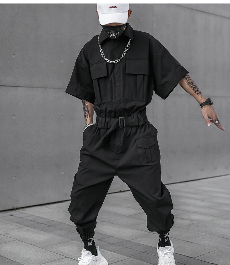 Japanese Functional Style Overalls Image 4