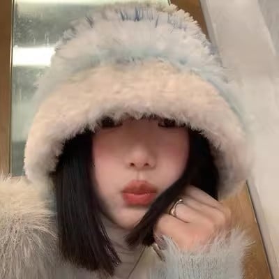 Plush Knitted Hat Image 2