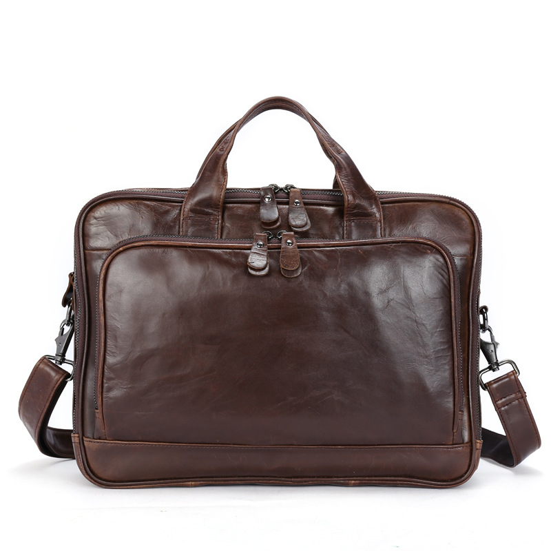 Leather Business Briefcase Image 2