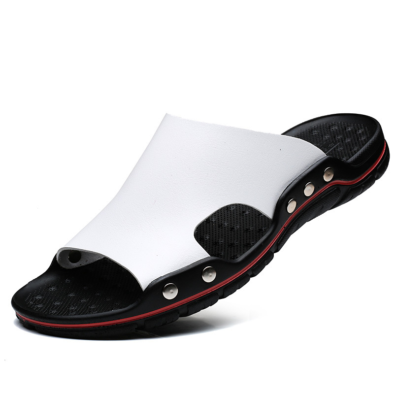Leather Word Casual Tide Sandals