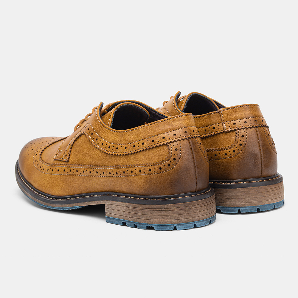 Men's Fashion Vintage Brogue Shoes Image 5
