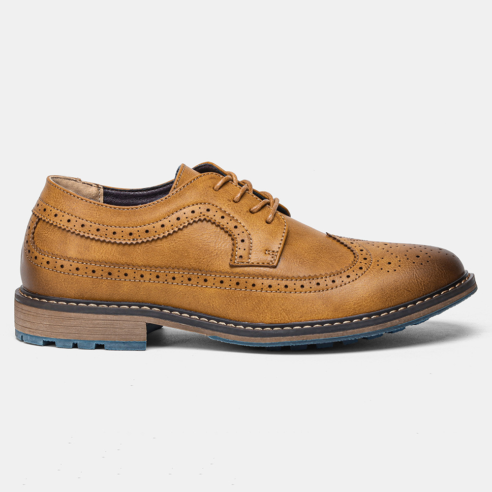 Men's Fashion Vintage Brogue Shoes Image 3