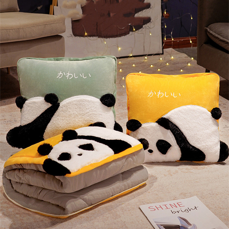 Cute Cartoon Panda Pillow Blanket - Image 4