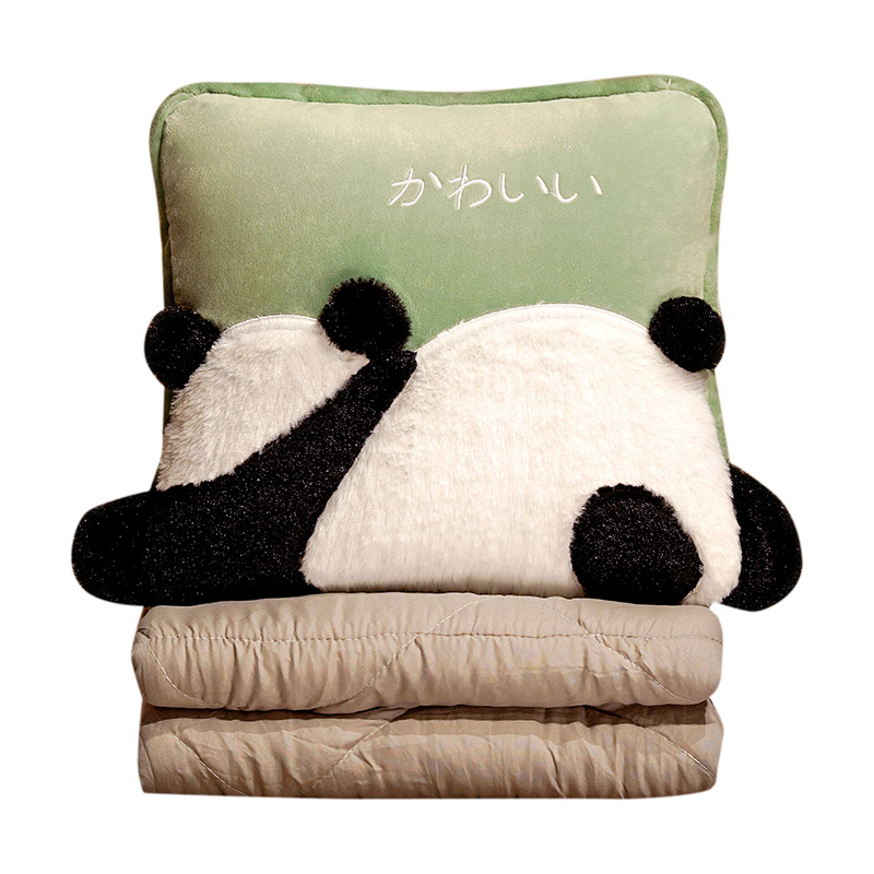 Cute Cartoon Panda Pillow Blanket - Image 2