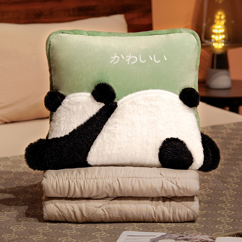 Cute Cartoon Panda Pillow Blanket - Image 3