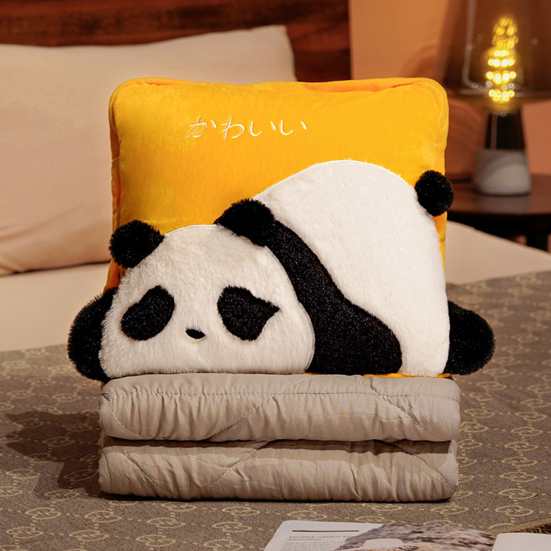 Cute Cartoon Panda Pillow Blanket - Image 5